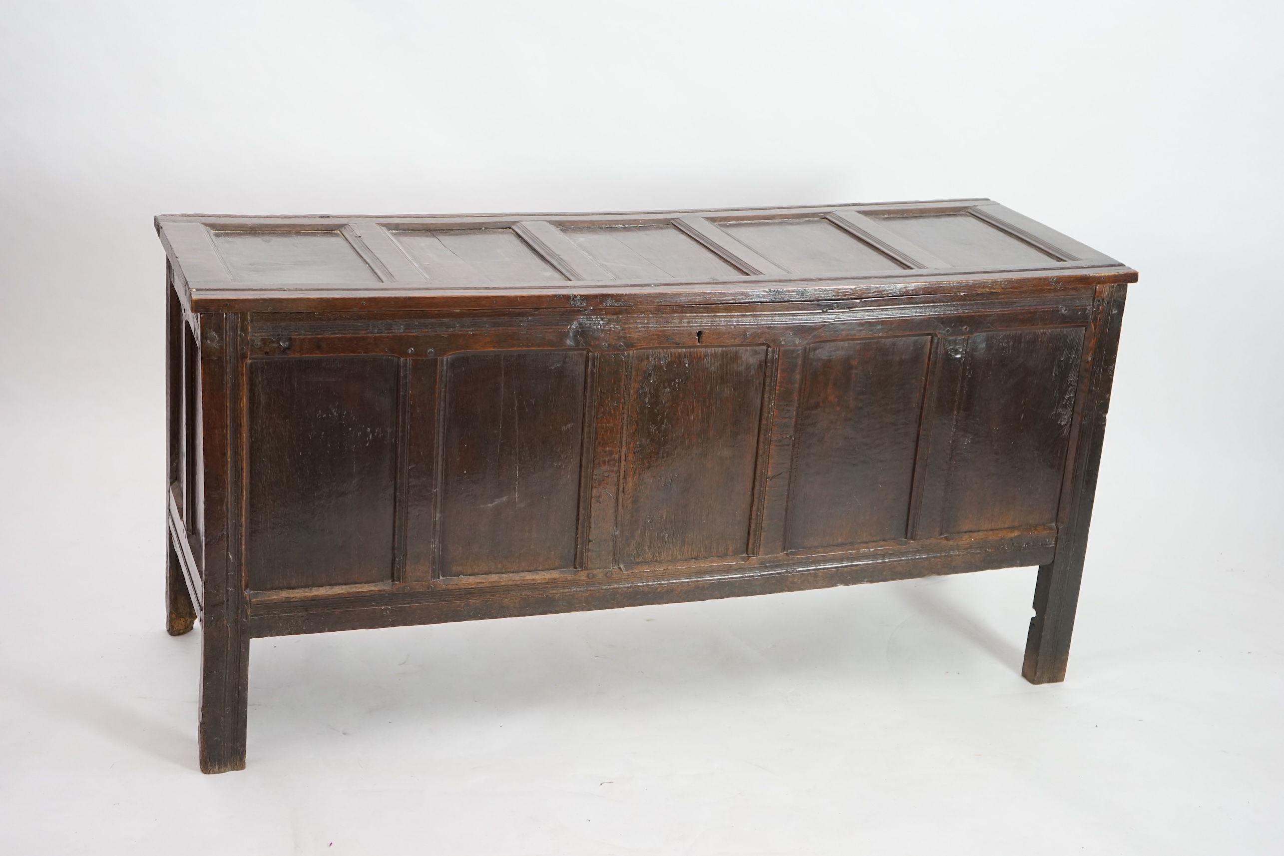 A 17th century oak coffer